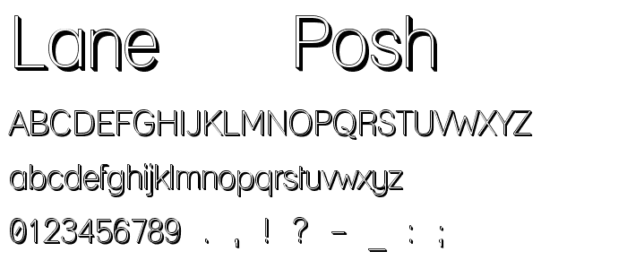 Lane - Posh font